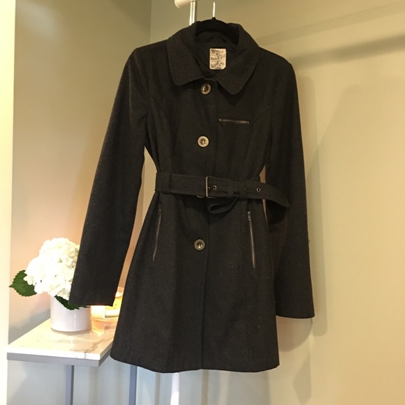 Anthropologie Jackets & Blazers - Anthro tulle wool belted trench coat